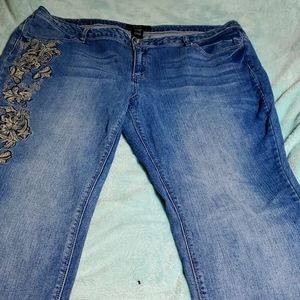 Midnight velvet blue jean size 18W